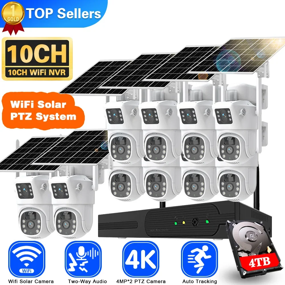 4K 8MP Dual Lens Wifi Solar CC - Home Security Systems Wireless review and price