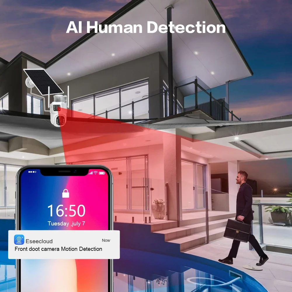 4K 8MP Dual Lens Wifi Solar CC - Home Security Systems Wireless review and price