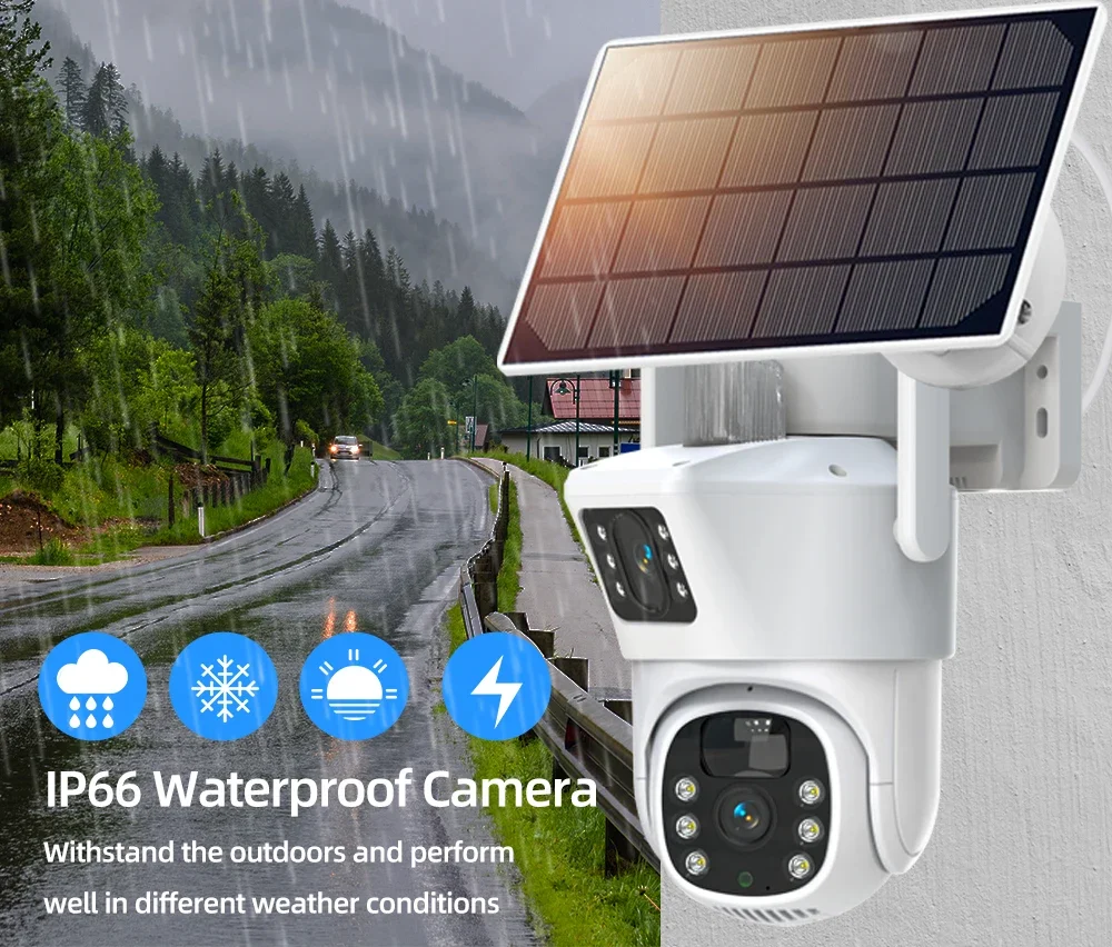 4K 8MP Dual Lens Wifi Solar CC - Home Security Systems Wireless review and price
