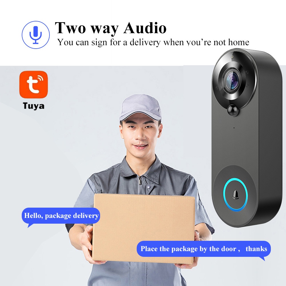 Tuya 1080P Wireless WIFI Doorb - Home Security No Wifi Needed review and price