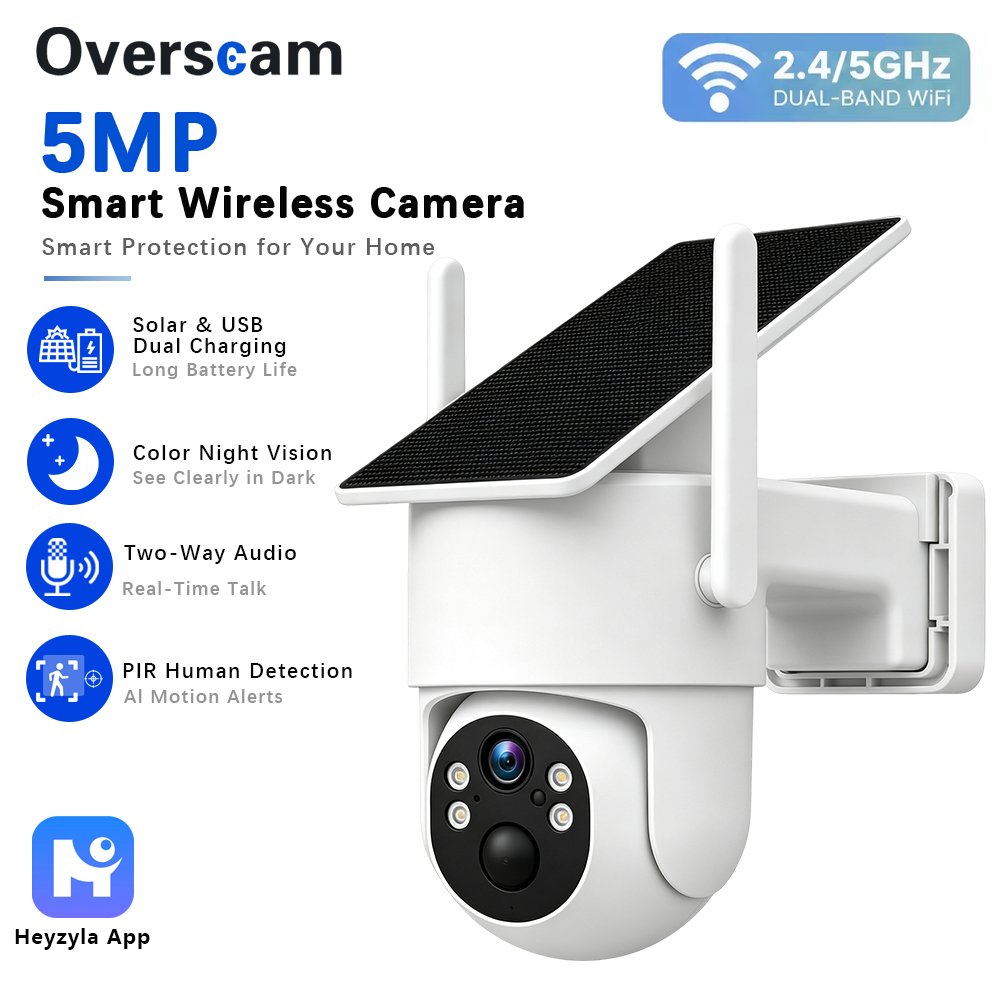 5MP Solar Powered PTZ Camera F - Home Security Outdoor Camera System review and price