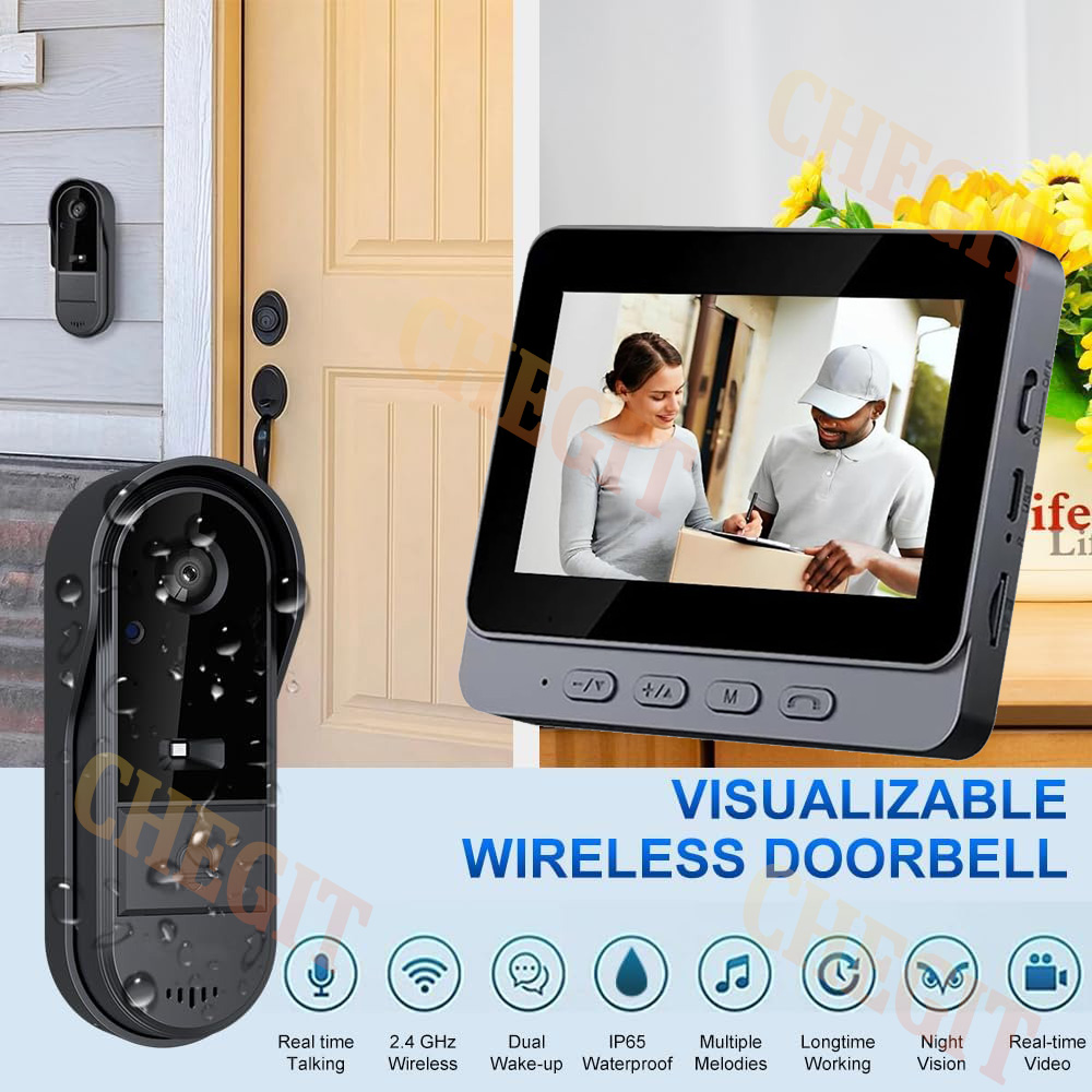 Wireless Wifi Doorbell Camera  - Home Security No Wifi Needed review and price