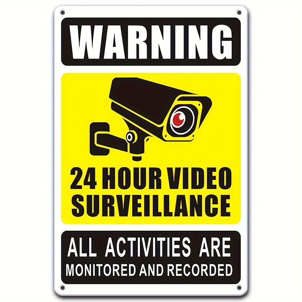 24/7 Video Surveillance Warnin - Home Security Electronics review and price