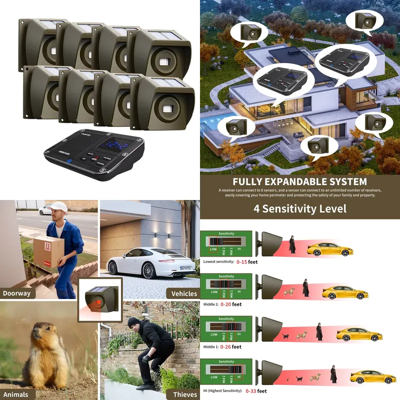 Outdoor Solar - Powered Wirele - Home Security Systems Wireless review and price