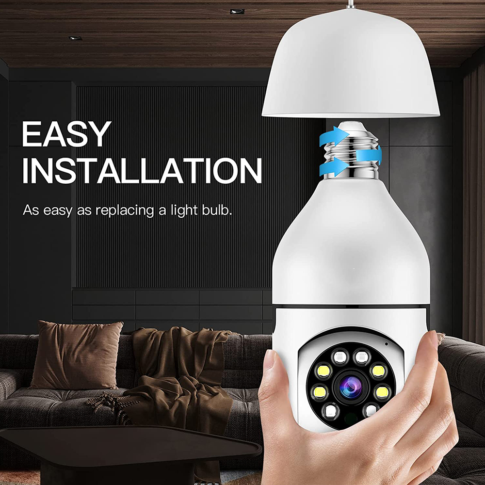 4MP E27 Bulb Camera WiFi Indoo - Home Security No Wifi Needed review and price