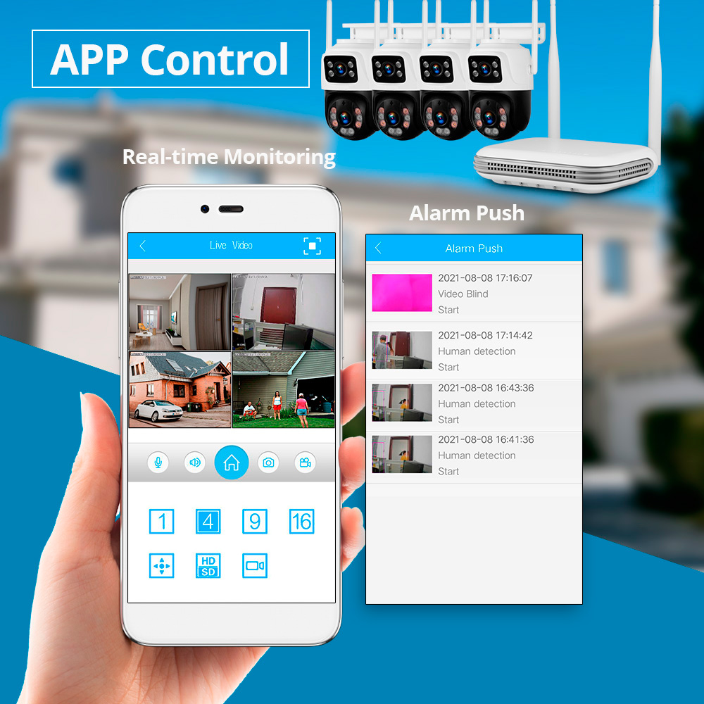 KERUI 2K 4MP Outdoor Full HD S - Home Security Systems Wireless review and price